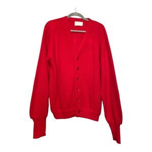 Vintage Lord Jeff red cardigan sweater size XL